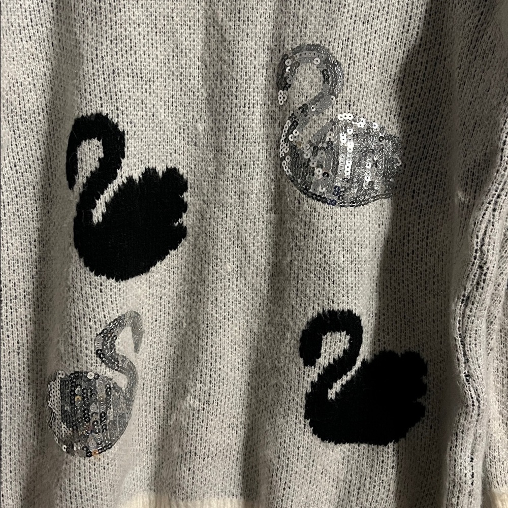 2/$20 Dreamers Gray and Black Knit Sweater - Picture 2 of 4